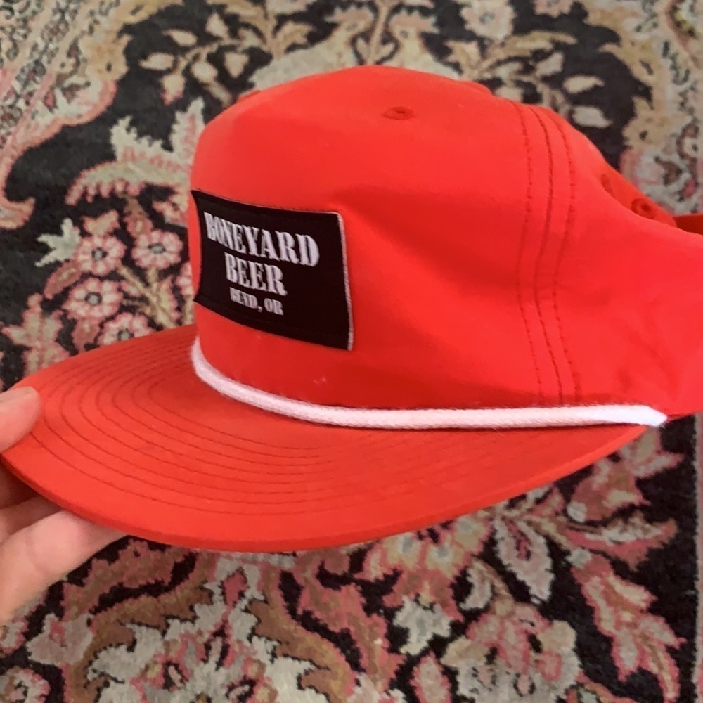Boneyard Beer Men’s Bend Oregon Red Snap Back Hat Brews Trucker Hat OS